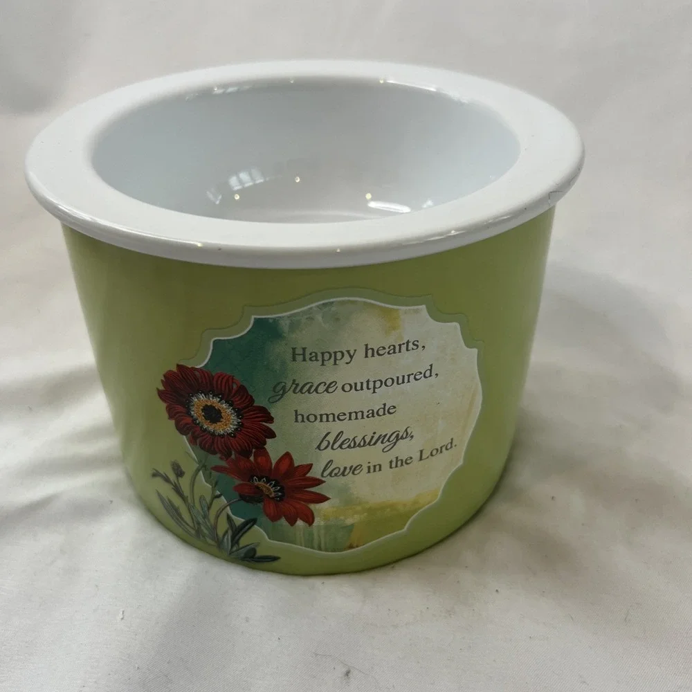 Happy Hearts Dip Chiller Ceramic Ice Bucket Abbey Press Woman Of‎ Faith